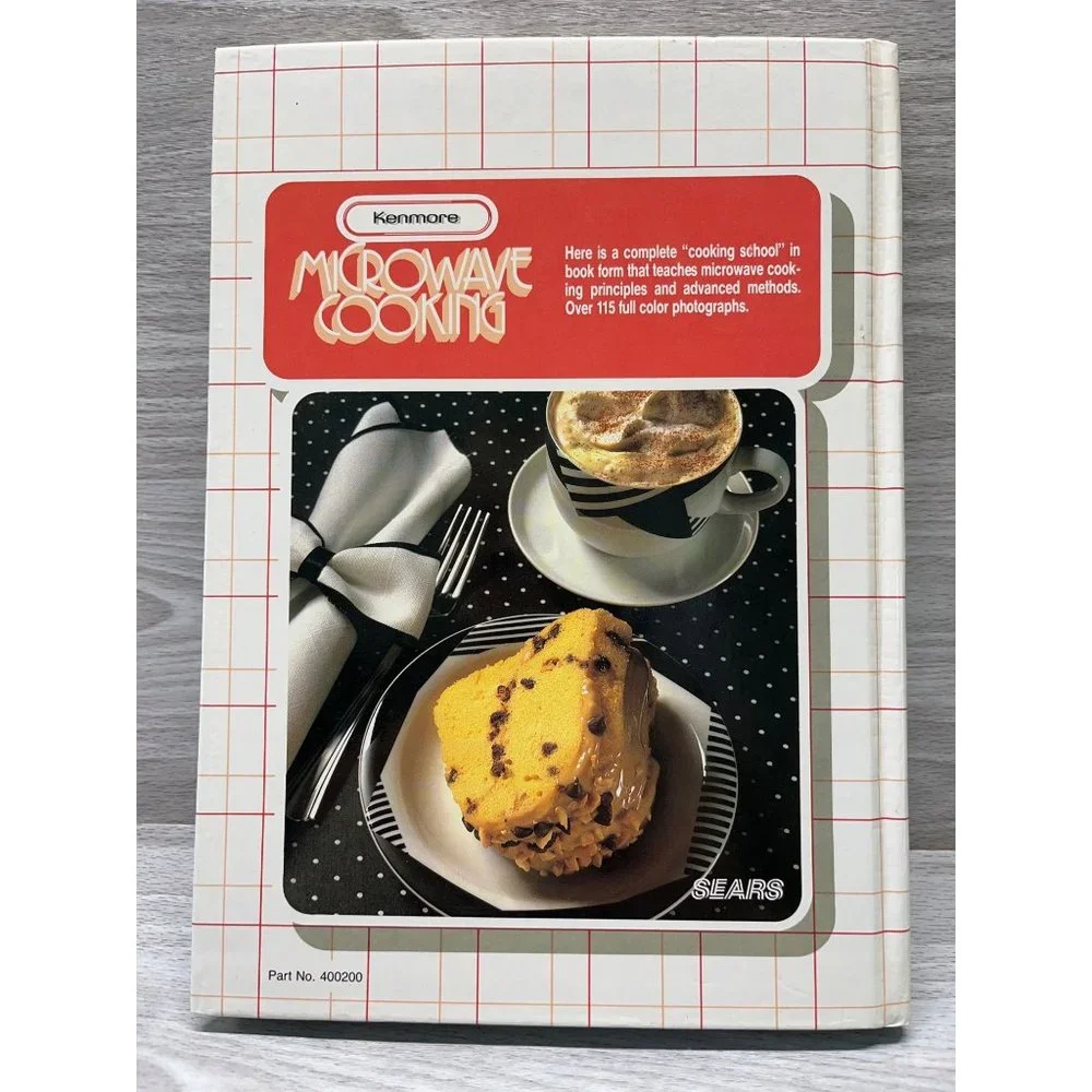 Vintage Kenmore Microwave Cooking Cookbook 1987 Sears Hardcover Recipes